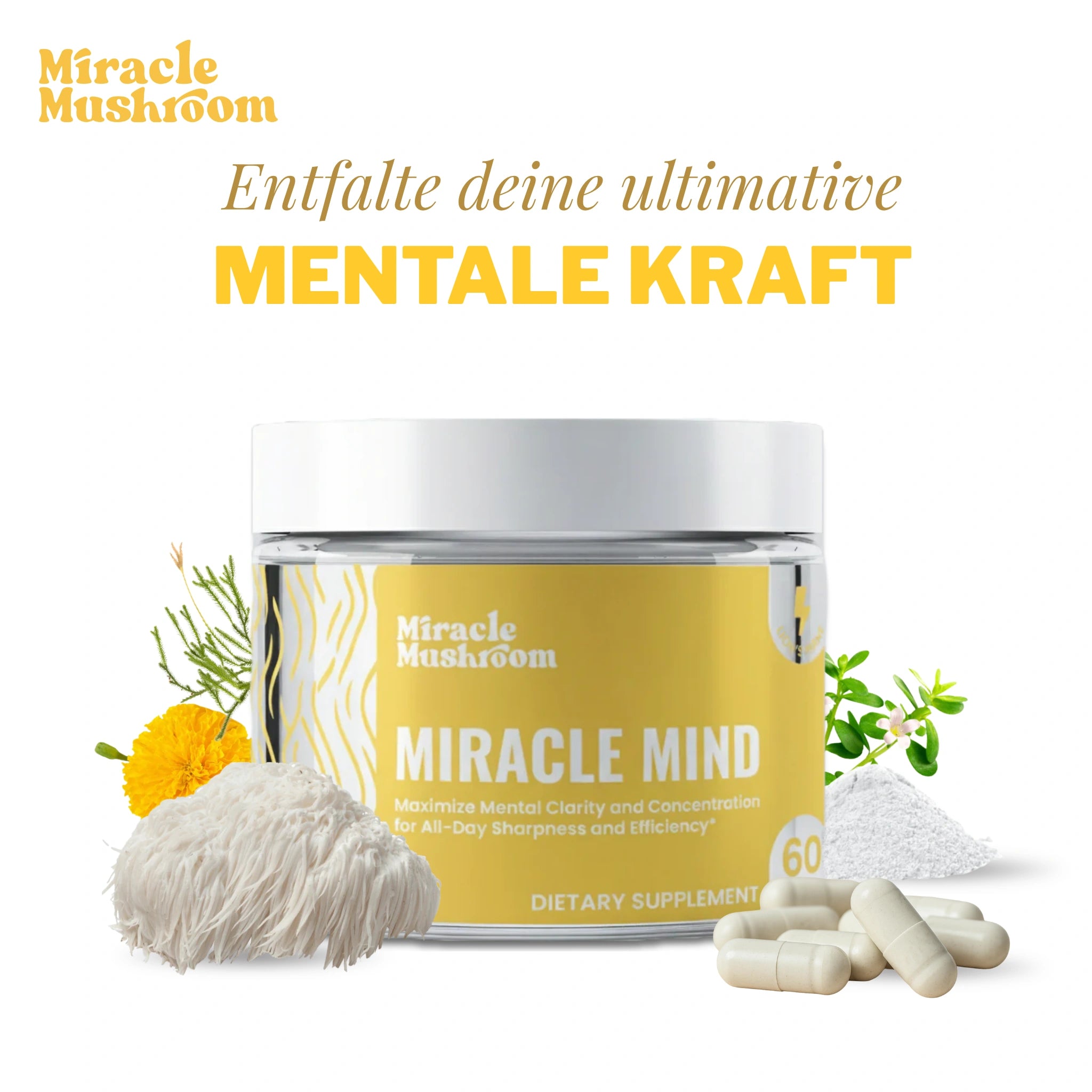Miracle Mind (Lion’s Mane für kognitive Unterstützung)