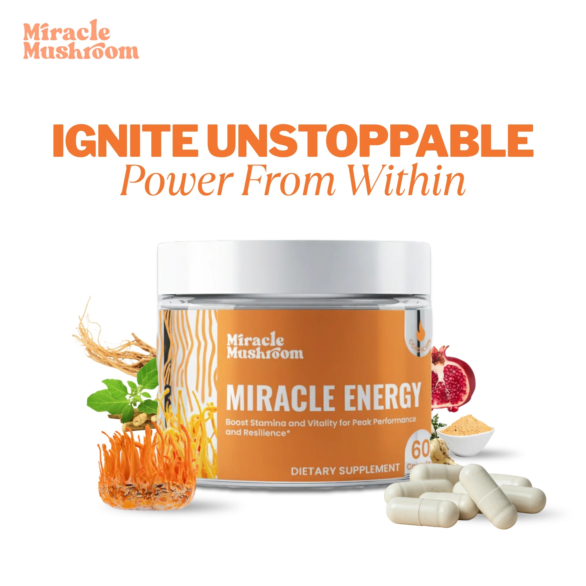 Miracle Energy (Cordyceps for Natural Stamina)