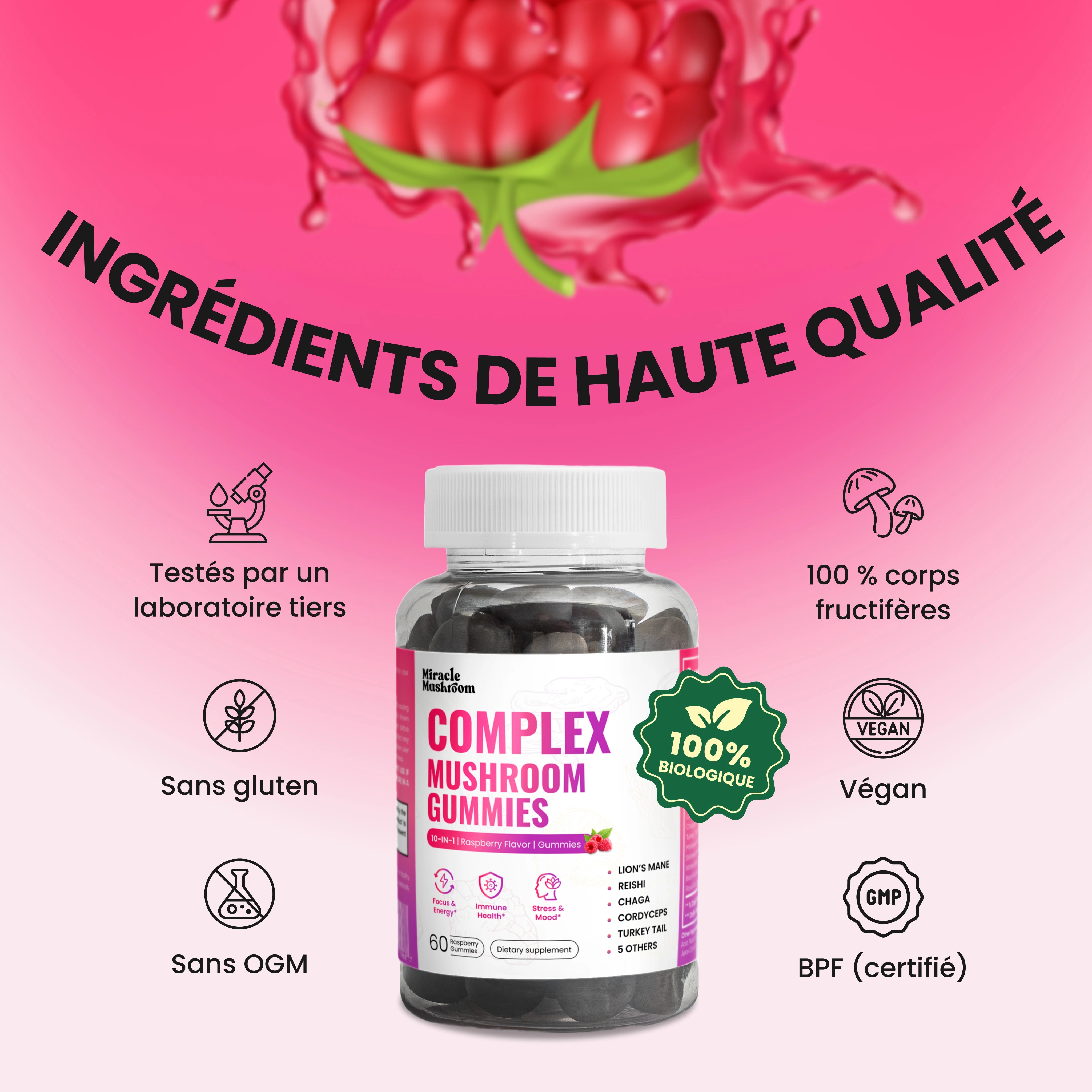 Gommes 10-en-1 aux champignons