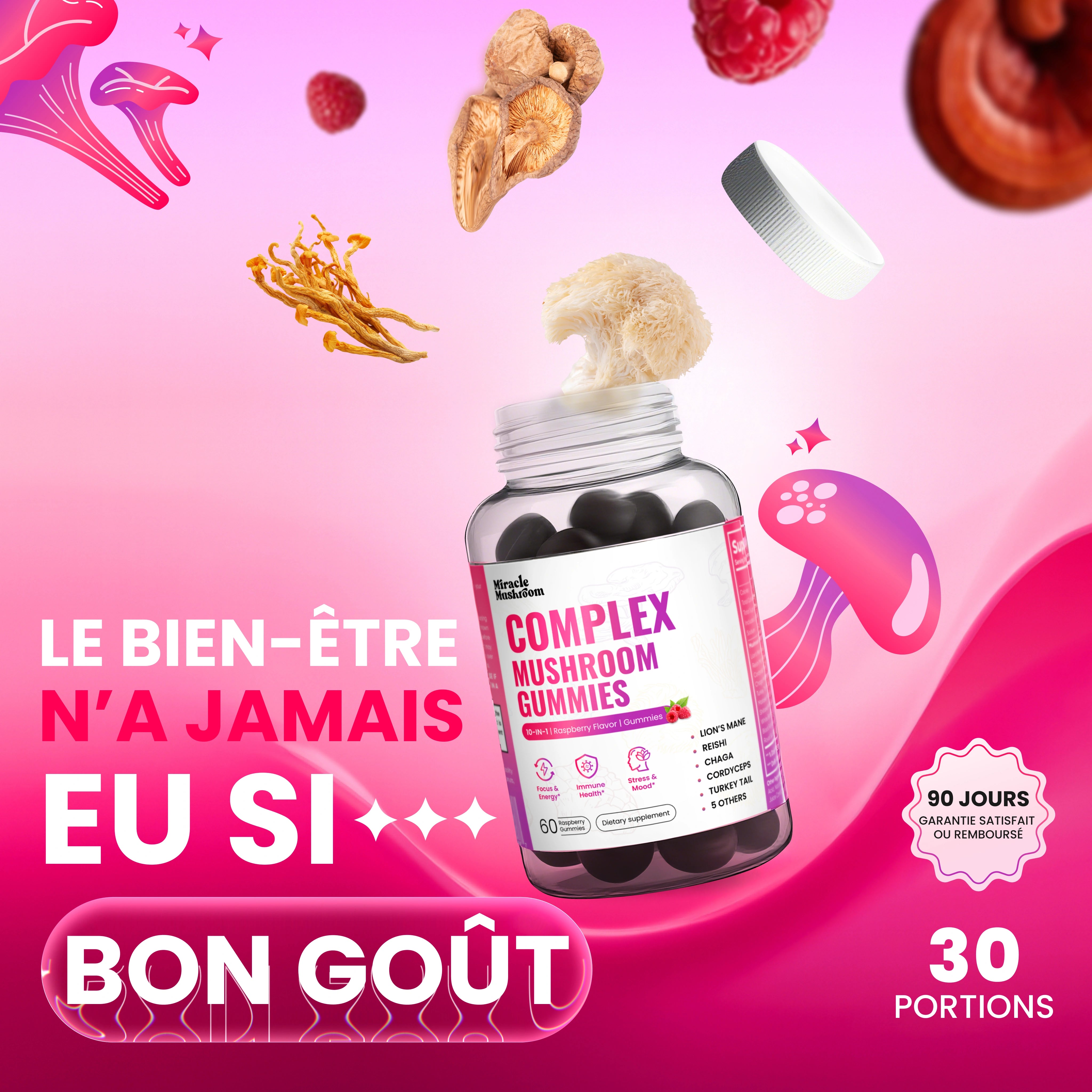 Gommes 10-en-1 aux champignons