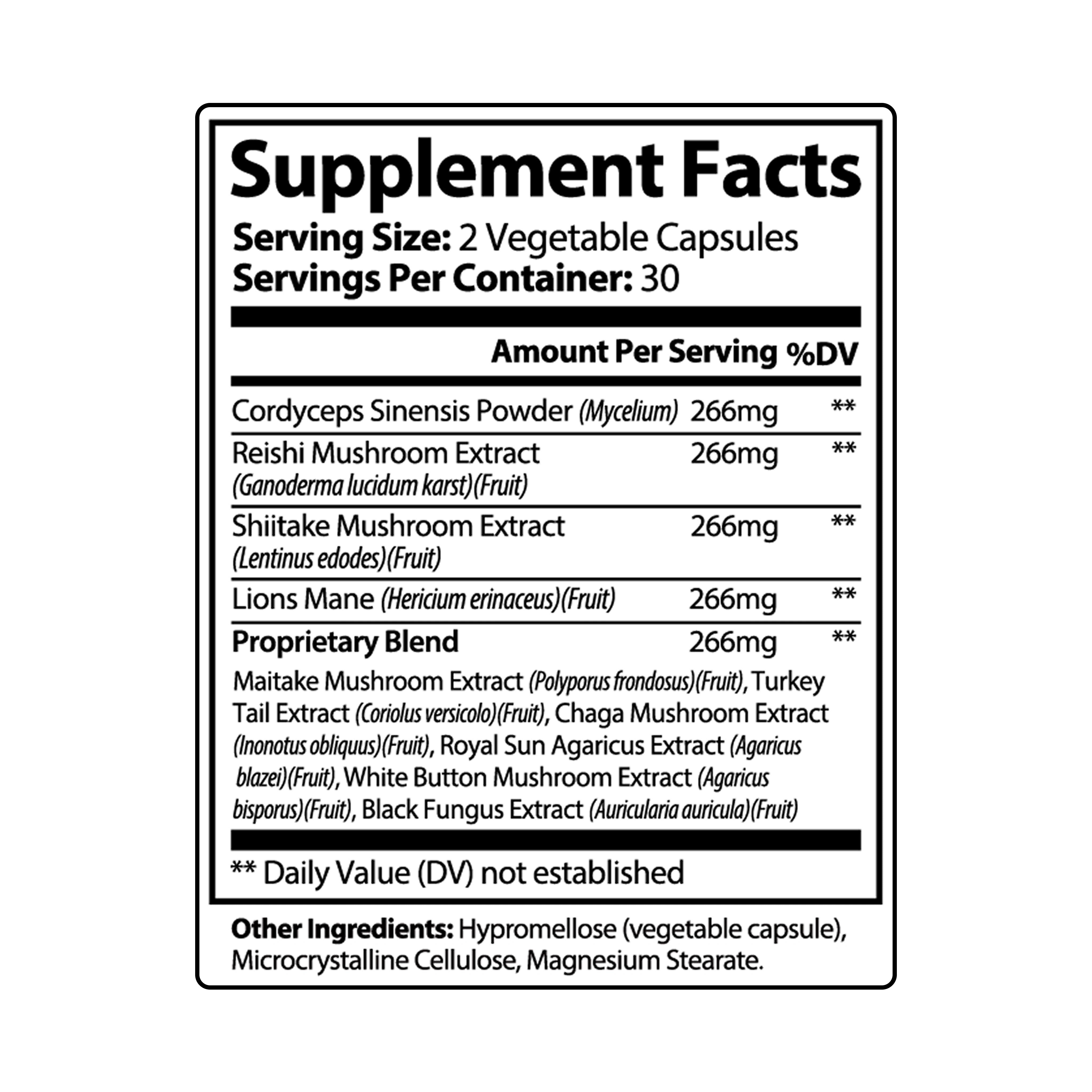 10-in-1 Mushroom Complex Capsules