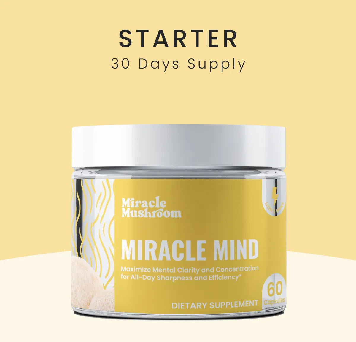 Miracle Mind (Lion's Mane for Cognitive Boost) - Buy 1 Mind
